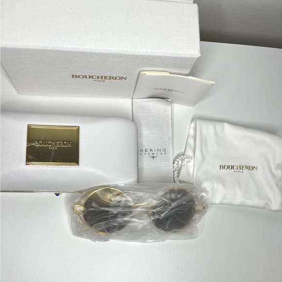 Boucheron Paris NWT Round Gold Sunglasses BC0031S 002 - Picture 3 of 8
